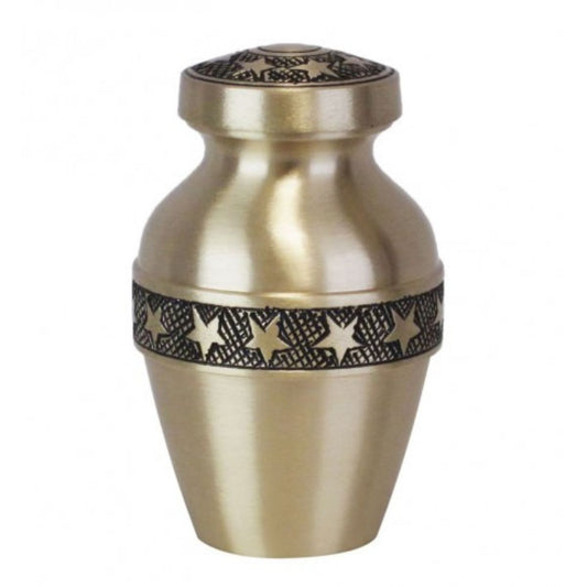 Star Bright Brass Keepsake Urn